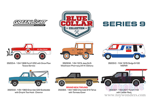 Greenlight - Blue Collar Collection Series 9 (1/64 scale diecast model car, Asstd.) 35200/48