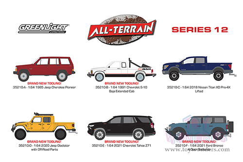 Greenlight - All Terrain Series 12 Assortment (1/64 scale diecast model car, Asstd.) 35210/48