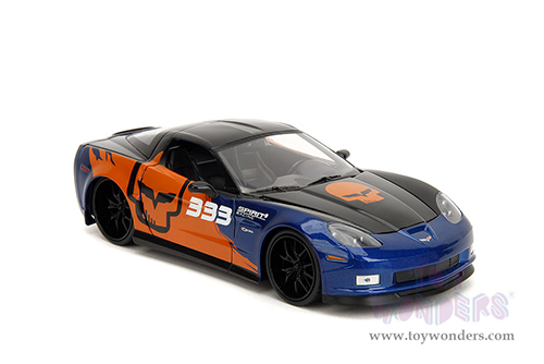Jada Toys Bigtime Muscle - Chevrolet® Corvette® Z06 #333 "Spirit Racing" (2006, 1/24 scale diecast model car, Blue/Orange) 35213