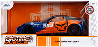 Jada Toys Bigtime Muscle - Chevrolet® Corvette® Z06 #333 "Spirit Racing" (2006, 1/24 scale diecast model car, Blue/Orange) 35213; 