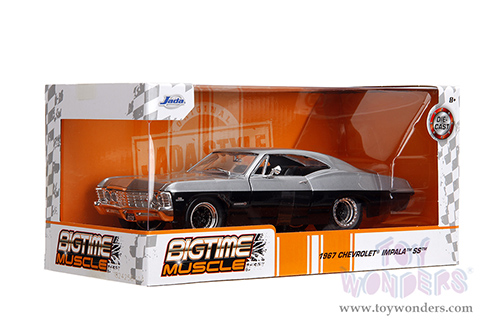 Jada Toys Bigtime Muscle - Chevrolet® Impala™ SS™ Hardtop (1967, 1/24 scale diecast model car, Silver/Black) 35217