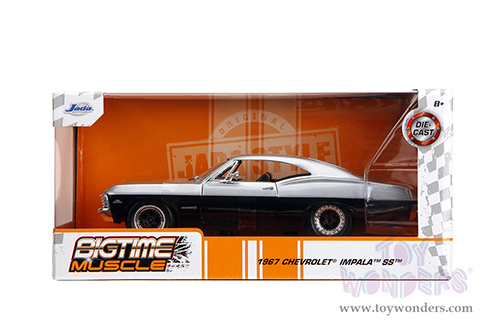 Jada Toys Bigtime Muscle - Chevrolet® Impala™ SS™ Hardtop (1967, 1/24 scale diecast model car, Silver/Black) 35217