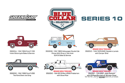 Greenlight - Blue Collar Collection Series 10 (1/64 scale diecast model car, Asstd.) 35220/48