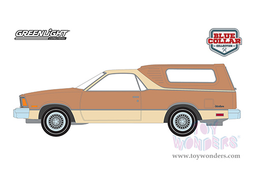Greenlight - Blue Collar Collection Series 10 | GMC® Caballero Laredo with Camper Shell (1978, 1/64 scale diecast model car, Brown Metallic/Cream) 35220C/48
