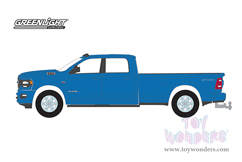 Greenlight - All Terrain Series 13 | Ram 3500 Big Horn Sport 4x4 Pickup Truck (2021, 1/64 scale diecast model car, Hydro Blue Pearl) 35230F/48