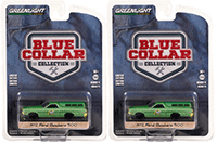 Greenlight - Blue Collar Collection Series 11 | Ford Ranchero 500 with Camper Shell - Quaker State (1972, 1/64 scale diecast model car, Green) 35240B/48