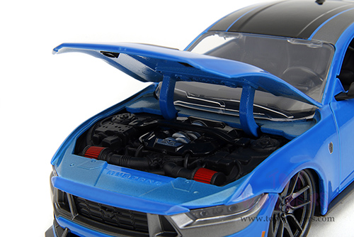 Jada Toys Bigtime Muscle - Ford Mustang Dark Horse (2024, 1/24 scale diecast model car, Blue/Black stripes) 35276