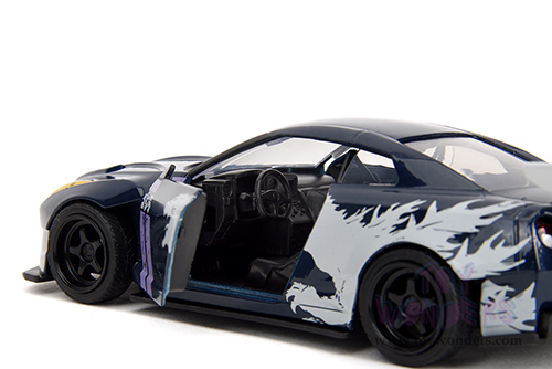 Jada Toys - Hollywood Rides | Nissan GT-R (R35) Ben Sopra "GODZILLA " (2009, 1/32 scale diecast model car, Dark Blue/White) 35295