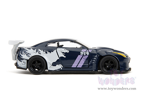Jada Toys - Hollywood Rides | Nissan GT-R (R35) Ben Sopra "GODZILLA " (2009, 1/32 scale diecast model car, Dark Blue/White) 35295