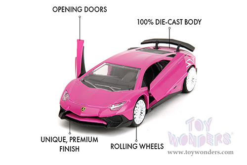 Jada Toys Pink Slips - Lamborghini Aventador SV (1/32, diecast model car, Pink) 35362