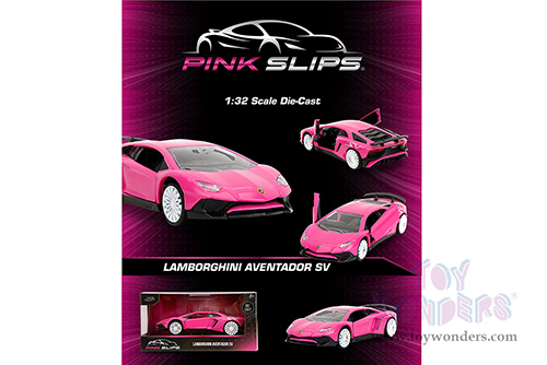 Jada Toys Pink Slips - Lamborghini Aventador SV (1/32, diecast model car, Pink) 35362