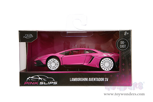 Jada Toys Pink Slips - Lamborghini Aventador SV (1/32, diecast model car, Pink) 35362