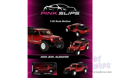 Jada Toys Pink Slips - Jeep® Gladiator Pickup Truck (2020, 1/32, diecast model car, Candy Red) 35364