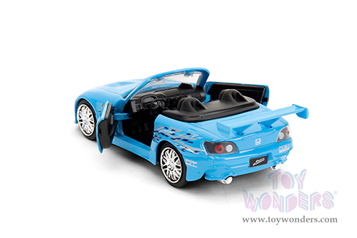 Jada Toys Fast & Furious - Honda S2000 Convertible "Fast & Furious Remix - 25th Anniversary" (2001, 1/32 scale diecast model car, Blue) 35397