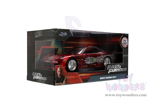 Jada Toys Fast & Furious - Dom's Mazda RX-7 (1995, 1/32 scale diecast model car, Candy Red) 35400