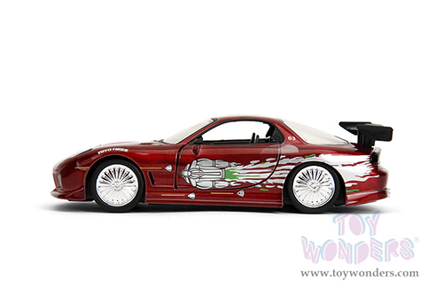Jada Toys Fast & Furious - Dom's Mazda RX-7 (1995, 1/32 scale diecast model car, Candy Red) 35400
