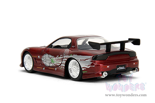 Jada Toys Fast & Furious - Dom's Mazda RX-7 (1995, 1/32 scale diecast model car, Candy Red) 35400