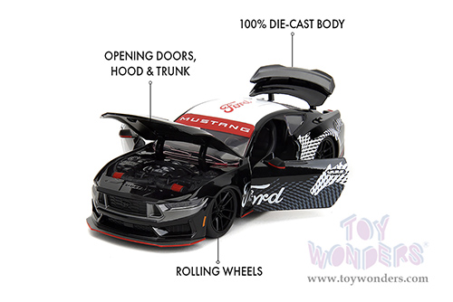 Jada Toys Bigtime Muscle - Ford Mustang Dark Horse Hardtop (2024, 1/24 scale diecast model car, Black/White) 35418