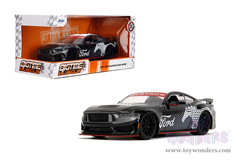 Jada Toys Bigtime Muscle - Ford Mustang Dark Horse Hardtop (2024, 1/24 scale diecast model car, Black/White) 35418