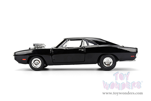Jada Toys Fast & Furious - Dom's Dodge Charger R/T "F9" (1970, 1/24 scale diecast model car, Black) 35424