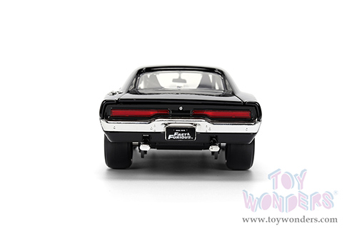 Jada Toys Fast & Furious - Dom's Dodge Charger R/T "F9" (1970, 1/24 scale diecast model car, Black) 35424