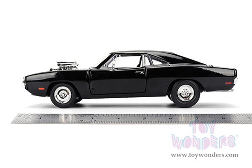 Jada Toys Fast & Furious - Dom's Dodge Charger R/T "F9" (1970, 1/24 scale diecast model car, Black) 35424