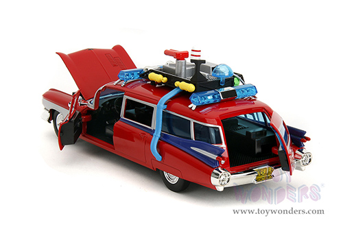 Jada Toys - Hollywood Rides | Ghostbusters™ Ecto-1™ Cadillac Ambulance TRANSFORMERS® Mash-up (1959, 1/24 scale diecast model car, Red) 35466