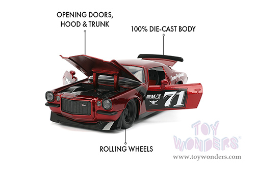 Jada Toys Bigtime Muscle - Chevrolet® Camaro® #71 (1971, 1/24 scale diecast model car, Red/Black) 35487