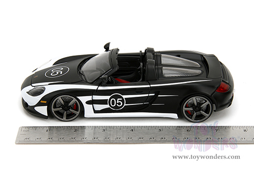 Jada Toys Hyper-Spec - Porsche Carrera GT Convertible #05 (1/24, diecast model car, Black/White) 35490