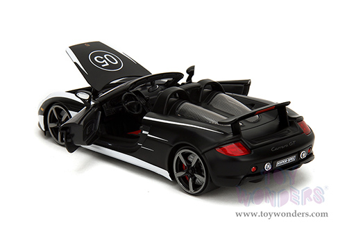 Jada Toys Hyper-Spec - Porsche Carrera GT Convertible #05 (1/24, diecast model car, Black/White) 35490