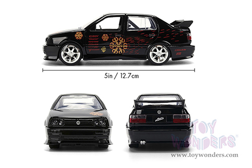 Jada Toys Fast & Furious - Volkswagen Jetta "Fast & Furious Remix - 25th Anniversary" (1995, 1/32 scale diecast model car, Black) 35628