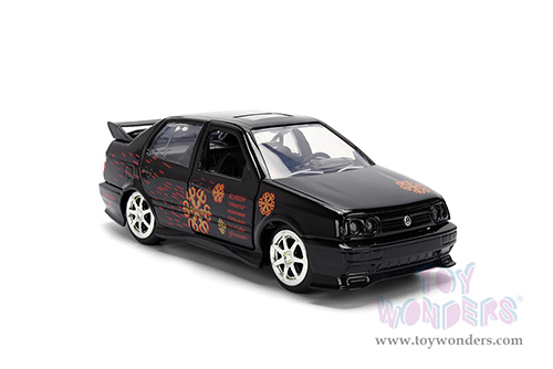 Jada Toys Fast & Furious - Volkswagen Jetta "Fast & Furious Remix - 25th Anniversary" (1995, 1/32 scale diecast model car, Black) 35628