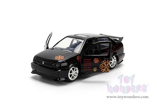 Jada Toys Fast & Furious - Volkswagen Jetta "Fast & Furious Remix - 25th Anniversary" (1995, 1/32 scale diecast model car, Black) 35628