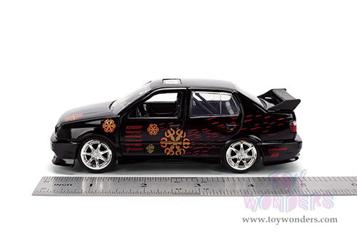 Jada Toys Fast & Furious - Volkswagen Jetta "Fast & Furious Remix - 25th Anniversary" (1995, 1/32 scale diecast model car, Black) 35628