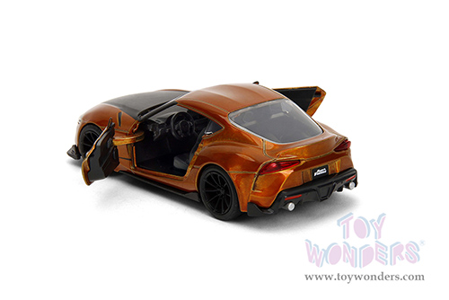 Jada Toys Fast & Furious - Toyota Supra F9 (2020, 1/32 scale diecast model car, Candy Orange/W Black Stripes) 35632