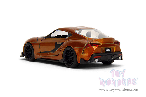 Jada Toys Fast & Furious - Toyota Supra F9 (2020, 1/32 scale diecast model car, Candy Orange/W Black Stripes) 35632