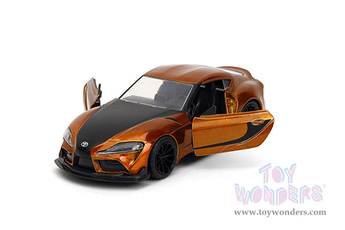 Jada Toys Fast & Furious - Toyota Supra F9 (2020, 1/32 scale diecast model car, Candy Orange/W Black Stripes) 35632