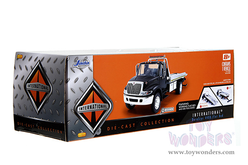 Jada Toys  - International® DuraStar 4400 Flatbed Tow Truck (1/24 scale diecast model car, Black) 35851