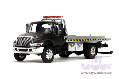 Jada Toys  - International® DuraStar 4400 Flatbed Tow Truck (1/24 scale diecast model car, Black) 35851