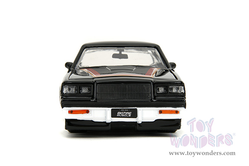 Jada Toys Bigtime Muscle - Buick® Grand National™ #7 "Buick Racing" (1987, 1/24 scale diecast model car, White/Black w Red/Orange stripes) 35864