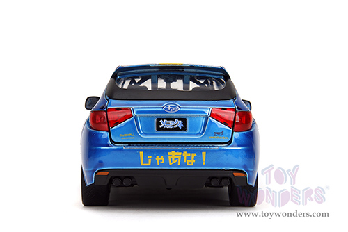 Jada Toys - Hollywood Rides | Subaru Impreza WRX STI with Sonic Diecast Figure "Sonic The Hedgehog" (2012, 1/24, diecast model car, Blue) 35871