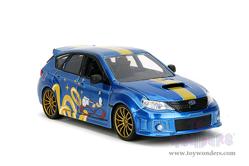 Jada Toys - Hollywood Rides | Subaru Impreza WRX STI with Sonic Diecast Figure "Sonic The Hedgehog" (2012, 1/24, diecast model car, Blue) 35871