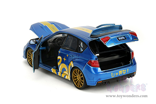 Jada Toys - Hollywood Rides | Subaru Impreza WRX STI with Sonic Diecast Figure "Sonic The Hedgehog" (2012, 1/24, diecast model car, Blue) 35871