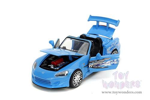 Jada Toys Fast & Furious - Suki's Honda S2000 with Mia's Graphics "Remix" (2001, 1/24 scale diecast model car, Blue) 35875