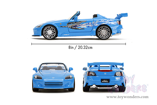 Jada Toys Fast & Furious - Suki's Honda S2000 with Mia's Graphics "Remix" (2001, 1/24 scale diecast model car, Blue) 35875