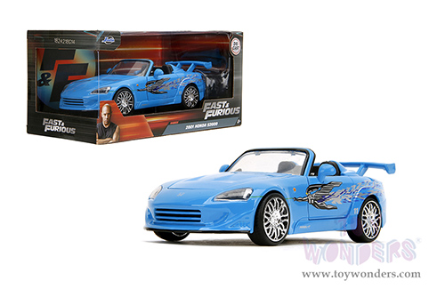 Jada Toys Fast & Furious - Suki's Honda S2000 with Mia's Graphics "Remix" (2001, 1/24 scale diecast model car, Blue) 35875