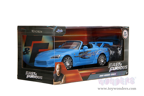 Jada Toys Fast & Furious - Suki's Honda S2000 with Mia's Graphics "Remix" (2001, 1/24 scale diecast model car, Blue) 35875