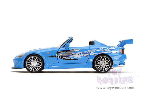 Jada Toys Fast & Furious - Suki's Honda S2000 with Mia's Graphics "Remix" (2001, 1/24 scale diecast model car, Blue) 35875