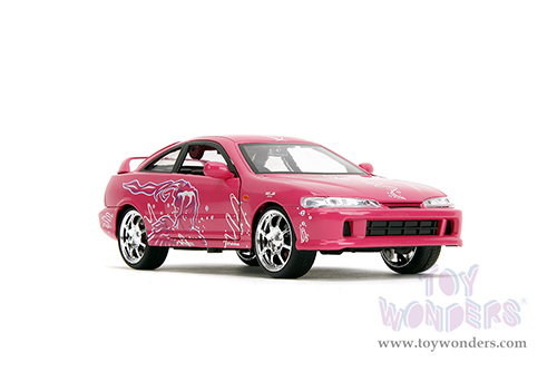 Jada Toys Fast & Furious - Mia's Acura Integra Type R with Suki's Graphics "Remix" (1995, 1/24 scale diecast model car, Pink) 35876