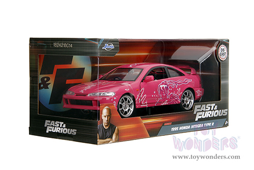 Jada Toys Fast & Furious - Mia's Acura Integra Type R with Suki's Graphics "Remix" (1995, 1/24 scale diecast model car, Pink) 35876